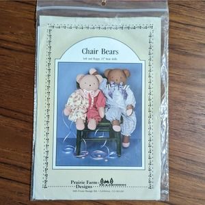 UNCUT Chair Bears Sewing Pattern